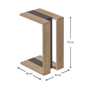 meg-GP037-0032,2-3 ΤΡΑΠΕΖΑΚΙ ΒΟΗΘΗΤΙΚΟ MUJU MEGAPAP ΜΕΛΑΜΙΝΗΣ ΧΡΩΜΑ ΦΥΣΙΚΟ ΟΞΙΑΣ/ΑΝΘΡΑΚΙ 30X40X57ΕΚ.