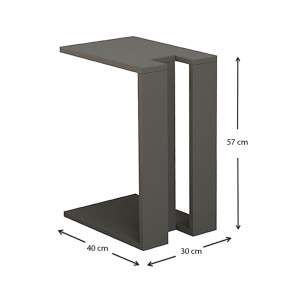 meg-GP037-0032,3-3 ΤΡΑΠΕΖΑΚΙ ΒΟΗΘΗΤΙΚΟ MUJU MEGAPAP ΜΕΛΑΜΙΝΗΣ ΧΡΩΜΑ ΑΝΘΡΑΚΙ 30X40X57ΕΚ.