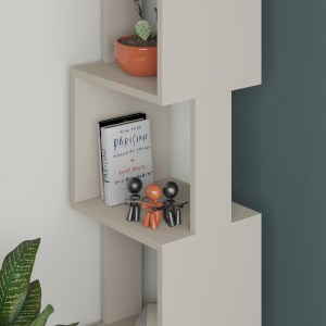 meg-GP037-0039,8-1 ΒΙΒΛΙΟΘΗΚΗ PIRI MEGAPAP ΧΡΩΜΑ SANDSTONE 35X30X161ΕΚ.