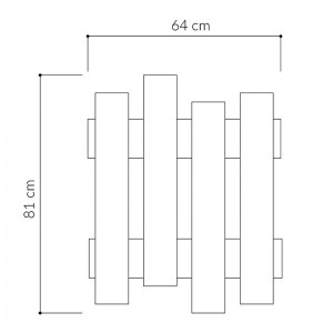 meg-GP037-0044,2-2 ΚΡΕΜΑΣΤΡΑ ΤΟΙΧΟΥ FEDEL MEGAPAP ΑΠΟ ΜΕΛΑΜΙΝΗ ΧΡΩΜΑ ΦΥΣΙΚΟ ΟΞΙΑΣ 64X4X81ΕΚ.