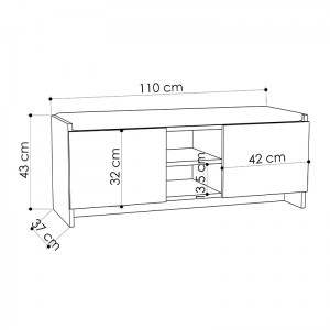 meg-GP037-0045,1-3 ΕΠΙΠΛΟ ΕΙΣΟΔΟΥ CECILIA MEGAPAP ΑΠΟ ΜΕΛΑΜΙΝΗ ΧΡΩΜΑ ΑΝΟΙΧΤΟ ΚΑΦΕ 110X37X43ΕΚ.