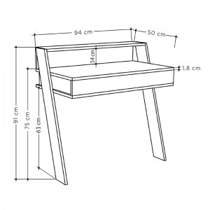 meg-GP037-0062,1-4 ΓΡΑΦΕΙΟ ΕΡΓΑΣΙΑΣ COWORK MEGAPAP ΑΠΟ ΜΕΛΑΜΙΝΗ ΧΡΩΜΑ ΛΕΥΚΟ ΑΝΤΙΚΕ 94X50X91ΕΚ.