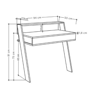 meg-GP037-0062,4-5 ΓΡΑΦΕΙΟ ΕΡΓΑΣΙΑΣ COWORK MEGAPAP ΧΡΩΜΑ ΑΝΟΙΧΤΟ ΚΑΡΥΔΙ 94X50X91ΕΚ.
