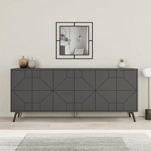 meg-GP037-0068,2-2 ΜΠΟΥΦΕΣ ΜΕΛΑΜΙΝΗΣ DUNE MEGAPAP ΧΡΩΜΑ ΑΝΘΡΑΚΙ 184X35X77,4ΕΚ.