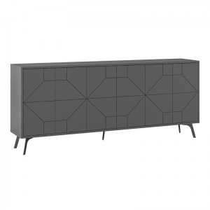 meg-GP037-0068,2-3 ΜΠΟΥΦΕΣ ΜΕΛΑΜΙΝΗΣ DUNE MEGAPAP ΧΡΩΜΑ ΑΝΘΡΑΚΙ 184X35X77,4ΕΚ.