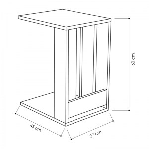 meg-GP037-0069,1-2 ΤΡΑΠΕΖΑΚΙ ΒΟΗΘΗΤΙΚΟ EDI MEGAPAP ΜΕΛΑΜΙΝΗΣ ΧΡΩΜΑ ΦΥΣΙΚΟ ΟΞΙΑΣ 37X45X60ΕΚ.