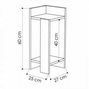 meg-GP037-0070,1-3 ΚΟΜΟΔΙΝΟ ΜΕΛΑΜΙΝΗΣ ELOS MEGAPAP ΣΕΤ 2 ΤΕΜΑΧΙΩΝ ΧΡΩΜΑ ΛΕΥΚΟ ΑΝΤΙΚΕ - ΓΚΡΙ ΡΕΤΡΟ 25X27X60ΕΚ.