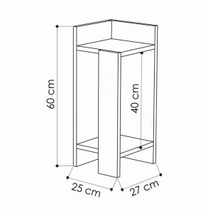 meg-GP037-0070,5-3 ΚΟΜΟΔΙΝΟ ELOS MEGAPAP ΣΕΤ 2 ΤΕΜΑΧΙΩΝ ΧΡΩΜΑ ΑΝΟΙΧΤΗ ΜΟΚΑ 25X27X60ΕΚ.