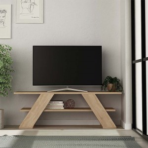meg-GP037-0071,3-1 ΕΠΙΠΛΟ ΤΗΛΕΟΡΑΣΗΣ FARFALLA MEGAPAP ΑΠΟ ΜΕΛΑΜΙΝΗ ΧΡΩΜΑ ΦΥΣΙΚΟ ΟΞΙΑΣ 120X33,5X40ΕΚ.