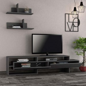 meg-GP037-0079,1-1 ΕΠΙΠΛΟ ΤΗΛΕΟΡΑΣΗΣ GARA MEGAPAP ΑΠΟ ΜΕΛΑΜΙΝΗ ΧΡΩΜΑ ΑΝΘΡΑΚΙ 180X29,8X42ΕΚ.