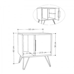 meg-GP037-0081,1-4 ΚΟΜΟΔΙΝΟ ΜΕΛΑΜΙΝΗΣ GLYNN MEGAPAP ΧΡΩΜΑ ΦΥΣΙΚΟ ΟΞΙΑΣ 50,2X44,6X58ΕΚ.