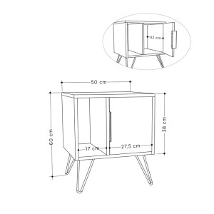 meg-GP037-0081,2-6 ΚΟΜΟΔΙΝΟ GLYNN MEGAPAP ΧΡΩΜΑ ΛΕΥΚΟ 50,2X44,6X60ΕΚ.
