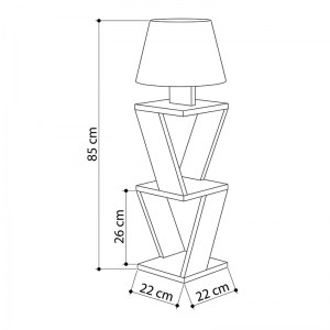 meg-GP037-0093,2-2 ΦΩΤΙΣΤΙΚΟ ΔΑΠΕΔΟΥ - ΚΟΜΟΔΙΝΟ KOZENA MEGAPAP ΥΦΑΣΜΑΤΙΝΟ/ΜΕΛΑΜΙΝΗΣ ΣΕ ΦΥΣΙΚΟ ΟΞΙΑΣ/ΚΑΦΕ 22X22X85ΕΚ.