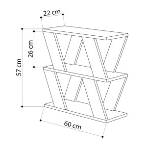 meg-GP037-0095,2-4 ΤΡΑΠΕΖΑΚΙ ΒΟΗΘΗΤΙΚΟ LAZENA MEGAPAP ΧΡΩΜΑ ΓΚΡΙ ΡΕΤΡΟ 60X22X57ΕΚ.