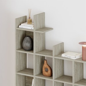 meg-GP037-0102,4-1 ΒΙΒΛΙΟΘΗΚΗ MANCO MEGAPAP ΧΡΩΜΑ TRAVERTINE 122X25,5X188ΕΚ.