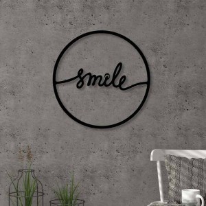 meg-GP037-0120-0 ΔΙΑΚΟΣΜΗΤΙΚΟ ΤΟΙΧΟΥ SMILE MEGAPAP ΜΕΤΑΛΛΙΚΟ ΧΡΩΜΑ ΜΑΥΡΟ 45X2X45ΕΚ.
