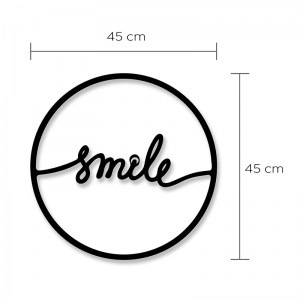 meg-GP037-0120-2 ΔΙΑΚΟΣΜΗΤΙΚΟ ΤΟΙΧΟΥ SMILE MEGAPAP ΜΕΤΑΛΛΙΚΟ ΧΡΩΜΑ ΜΑΥΡΟ 45X2X45ΕΚ.