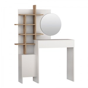 meg-GP037-0133,1-2 ΤΟΥΑΛΕΤΑ ΜΕ ΚΑΘΡΕΠΤΗ MUP MEGAPAP ΑΠΟ ΜΕΛΑΜΙΝΗ ΧΡΩΜΑ ΛΕΥΚΟ - ΦΥΣΙΚΟ ΟΞΙΑΣ 105X35X151ΕΚ.