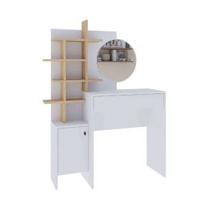 meg-GP037-0133,1-5 ΤΟΥΑΛΕΤΑ ΜΕ ΚΑΘΡΕΠΤΗ MUP MEGAPAP ΑΠΟ ΜΕΛΑΜΙΝΗ ΧΡΩΜΑ ΛΕΥΚΟ - ΦΥΣΙΚΟ ΟΞΙΑΣ 105X35X151ΕΚ.