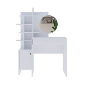 meg-GP037-0133,2-4 ΤΟΥΑΛΕΤΑ ΜΕ ΚΑΘΡΕΠΤΗ MUP MEGAPAP ΑΠΟ ΜΕΛΑΜΙΝΗ ΧΡΩΜΑ ΛΕΥΚΟ 105X35X151ΕΚ.