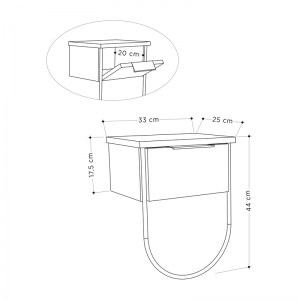 meg-GP037-0141,1-3 ΚΟΜΟΔΙΝΟ ΜΕΛΑΜΙΝΗΣ NORFOLK MEGAPAP ΧΡΩΜΑ ΦΥΣΙΚΟ ΟΞΙΑΣ 33X25X44ΕΚ.