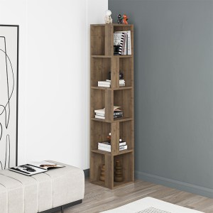 meg-GP037-0155,7-0 ΒΙΒΛΙΟΘΗΚΗ ΓΩΝΙΑΚΗ PIANO MEGAPAP ΧΡΩΜΑ ΑΝΟΙΧΤΟ ΚΑΡΥΔΙ 31,4X31,4X158,9ΕΚ.