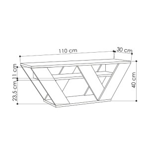 meg-GP037-0156,5-4 ΕΠΙΠΛΟ ΤΗΛΕΟΡΑΣΗΣ PIPRALLA MEGAPAP ΧΡΩΜΑ ΑΝΟΙΧΤΟ ΚΑΡΥΔΙ 110X30X40ΕΚ.