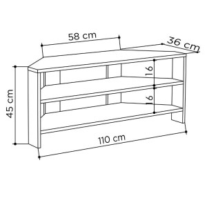 meg-GP037-0173,4-5 ΕΠΙΠΛΟ ΤΗΛΕΟΡΑΣΗΣ ΓΩΝΙΑΚΟ THALES MEGAPAP ΧΡΩΜΑ BLACK WOOD 110X36X45ΕΚ.