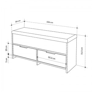 meg-GP037-0204,1-5 ΠΑΠΟΥΤΣΟΘΗΚΗ COVE MEGAPAP ΧΡΩΜΑ ΑΝΟΙΧΤΟ ΚΑΦΕ 106X34X51,5ΕΚ.