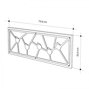 meg-GP037-0209,1-4 ΚΡΕΜΑΣΤΡΑ ΤΟΙΧΟΥ TRACE MEGAPAP ΧΡΩΜΑ ΛΕΥΚΟ 74,6X1,8X26,6ΕΚ.