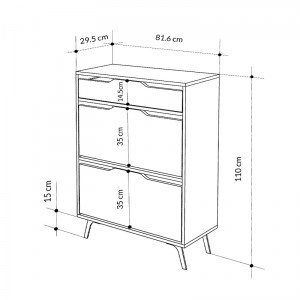 meg-GP037-0214,1-5 ΠΑΠΟΥΤΣΟΘΗΚΗ ASTA MEGAPAP ΧΡΩΜΑ ΛΕΥΚΟ 81,6X29,5X110ΕΚ.