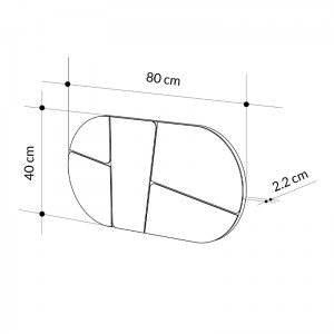 meg-GP037-0216,1-4 ΚΑΘΡΕΠΤΗΣ ΤΟΙΧΟΥ OTIS MEGAPAP ΧΡΩΜΑ ΜΑΥΡΟ 80X2,2X40ΕΚ.