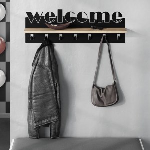 meg-GP037-0221,1-2 ΚΡΕΜΑΣΤΡΑ ΤΟΙΧΟΥ WELCOME MEGAPAP ΧΡΩΜΑ ΜΑΥΡΟ - SAPPHIRE OAK 86X15,2X29ΕΚ.