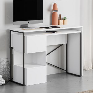 meg-GP037-0222,1-2 ΓΡΑΦΕΙΟ ΕΡΓΑΣΙΑΣ ΠΟΛΥΜΟΡΦΙΚΟ BADAU MEGAPAP ΧΡΩΜΑ ΛΕΥΚΟ 110X37,2X77ΕΚ.
