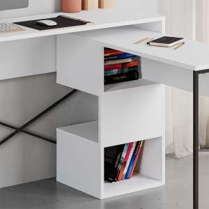 meg-GP037-0222,1-5 ΓΡΑΦΕΙΟ ΕΡΓΑΣΙΑΣ ΠΟΛΥΜΟΡΦΙΚΟ BADAU MEGAPAP ΧΡΩΜΑ ΛΕΥΚΟ 110X37,2X77ΕΚ.