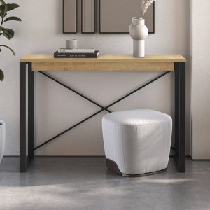 meg-GP037-0223,2-1 ΚΟΝΣΟΛΑ ARCHIE MEGAPAP ΧΡΩΜΑ SAPPHIRE OAK 110X35X75ΕΚ.