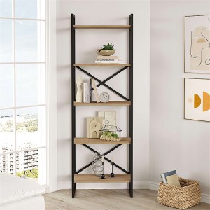 meg-GP037-0225,1-1 ΒΙΒΛΙΟΘΗΚΗ DUSAN MEGAPAP ΧΡΩΜΑ SEPET OAK 58X30X175ΕΚ.
