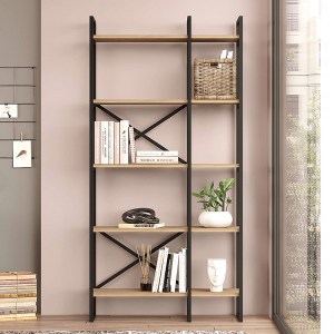 meg-GP037-0226,1-1 ΒΙΒΛΙΟΘΗΚΗ DUSAN MEGAPAP ΧΡΩΜΑ SEPET OAK 87,5X30X175ΕΚ.