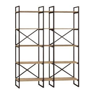 meg-GP037-0227,1-2 ΒΙΒΛΙΟΘΗΚΗ DUSAN MEGAPAP ΧΡΩΜΑ SEPET OAK 143,5X30X175ΕΚ.