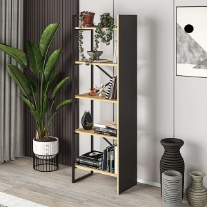 meg-GP037-0228,1-0 ΒΙΒΛΙΟΘΗΚΗ DETROIT MEGAPAP ΧΡΩΜΑ SAPPHIRE OAK - SILKY BLACK 58X35,2X175ΕΚ.