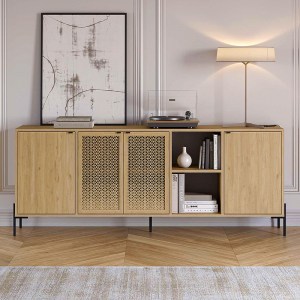 meg-GP037-0239,1-0 ΜΠΟΥΦΕΣ NAIVE MEGAPAP ΧΡΩΜΑ SAPPHIRE OAK 204X40X80ΕΚ.