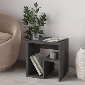 meg-GP037-0245,2-0 ΤΡΑΠΕΖΑΚΙ ΒΟΗΘΗΤΙΚΟ - ΚΟΜΟΔΙΝΟ BON MEGAPAP ΧΡΩΜΑ ΓΚΡΙ ΡΕΤΡΟ 40X35X40ΕΚ.