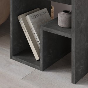 meg-GP037-0245,2-3 ΤΡΑΠΕΖΑΚΙ ΒΟΗΘΗΤΙΚΟ - ΚΟΜΟΔΙΝΟ BON MEGAPAP ΧΡΩΜΑ ΓΚΡΙ ΡΕΤΡΟ 40X35X40ΕΚ.