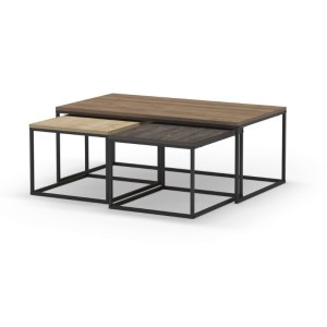 meg-GP037-0246,1-0 ΤΡΑΠΕΖΑΚΙ ΣΑΛΟΝΙΟΥ ΣΕΤ 3 ΤΜΧ. CAMELIA MEGAPAP ΧΡΩΜΑ ΑΝΟΙΧΤΟ ΚΑΡΥΔΙ - SAPPHIRE OAK - ΚΑΦΕ 110X60X41,8ΕΚ.