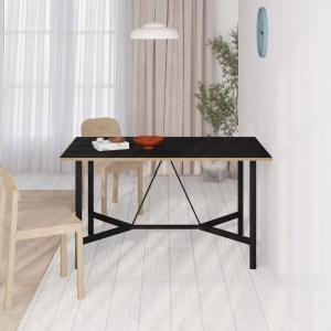meg-GP037-0247,1-1 ΤΡΑΠΕΖΙ ADORO MEGAPAP ΧΡΩΜΑ ΜΑΥΡΟ 140X80X75ΕΚ.