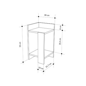 meg-GP037-0248,2-4 ΚΟΜΟΔΙΝΟ ELOS MEGAPAP ΧΡΩΜΑ ΛΕΥΚΟ - SAPHHIRE OAK 30X31,7X55ΕΚ.