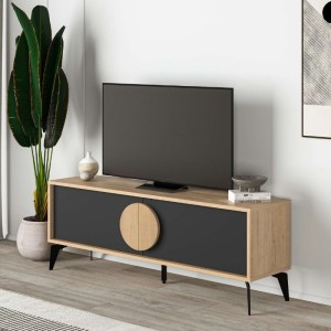 meg-GP037-0249,1-0 ΕΠΙΠΛΟ ΤΗΛΕΟΡΑΣΗΣ GORA MEGAPAP ΧΡΩΜΑ SAPPHIRE OAK - SILKY BLACK 140X35,6X51ΕΚ.