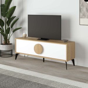 meg-GP037-0249,2-0 ΕΠΙΠΛΟ ΤΗΛΕΟΡΑΣΗΣ GORA MEGAPAP ΧΡΩΜΑ SAPPHIRE OAK - ΛΕΥΚΟ 140X35,6X51ΕΚ.