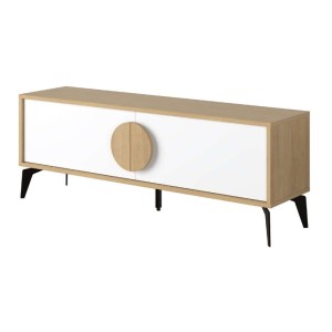 meg-GP037-0249,2-4 ΕΠΙΠΛΟ ΤΗΛΕΟΡΑΣΗΣ GORA MEGAPAP ΧΡΩΜΑ SAPPHIRE OAK - ΛΕΥΚΟ 140X35,6X51ΕΚ.