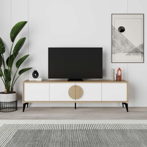 meg-GP037-0250,2-0 ΕΠΙΠΛΟ ΤΗΛΕΟΡΑΣΗΣ GORA MEGAPAP ΧΡΩΜΑ SAPPHIRE OAK - ΛΕΥΚΟ 180X35,6X51ΕΚ.